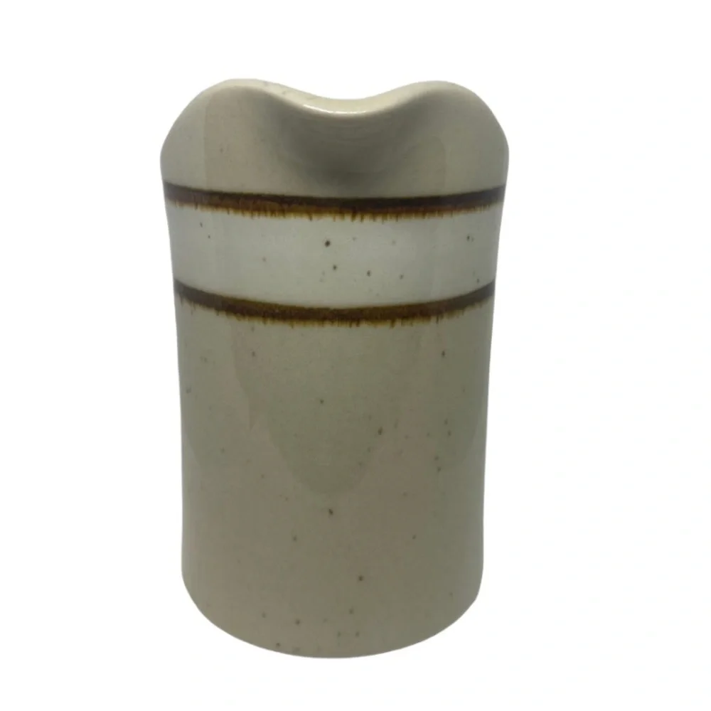 Sango Rainbow Capri Stoneware‎ Restaurant Ware White Brown China Creamer